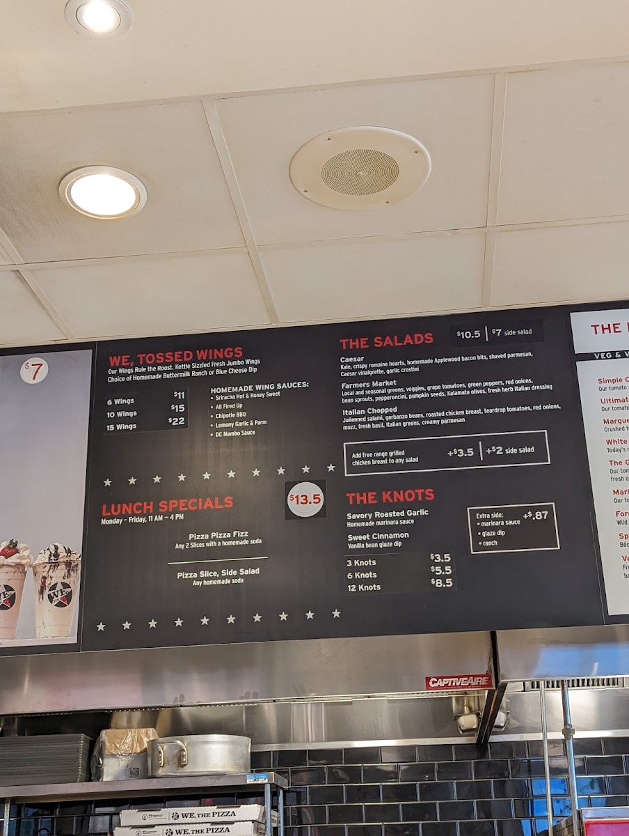 Menu We, The Pizza - Ballston-3